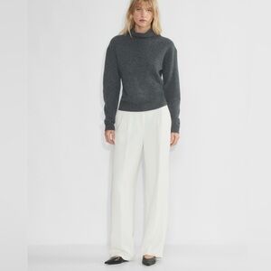 Aritzia Cashmere Mockneck Sweater in Heather Charcoal